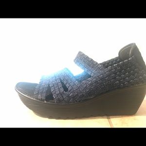 Navy Blue Wedges NWOT